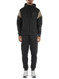 GRIGIO SCURO | Tuta sportiva in misto cotone piquet