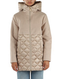 BEIGE | Piumino sintetico AMORE nylon trapuntato e panno soft