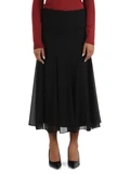 NERO | Gonna midi in georgette GIRANTE