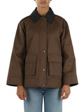 MARRONE | Giacca in gabardina antigoccia RAFIA