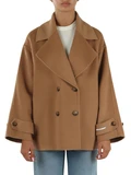 CAMMELLO | Cappotto corto in misto lana vergine DESERTO