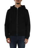 NERO | Felpa con zip e cappuccio in cotone