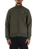 Militärgrün | Akademie-Sweatshirt mit Reißverschluss und Logodruck
