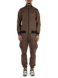 KAKI | Tuta sportiva regular fit in cotone felpato