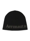 NERO | Cappello a cuffia con scritta logo