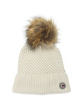 BEIGE | Cappello in misto lana e cashmere GEODESY con pon pon