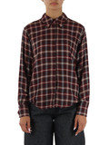BORDEAUX | Camicia a quadri in viscosa