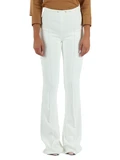 avorio | Pantaloni svasati Essentials in doppio crepe stretch