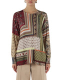 MULTICOLOR | Maglia in misto viscosa con stampa all over