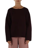 BORDEAUX | Maglia in misto viscosa con collo alto rimovibile