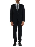 BLU SCURO | Abito due pezzi slim fit in lana vergine Tesse