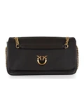 MARRONE | Borsa a spalla in pelle CLICK SOFT HORIZONTAL CHAIN CL.