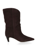 MARRONE | Stivaletti tacco basso in suede DANIELA