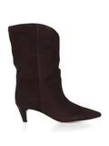 MARRONE | Stivaletti tacco basso in suede DANIELA