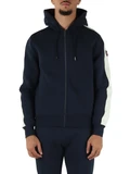 BLU SCURO | Felpa GAMER con zip e bande laterali