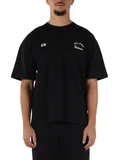 SCHWARZ | Baumwoll-T-Shirt mit Logodruck