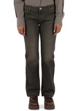 MARRONE | Pantalone jeans cinque tasche taglio dritto