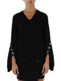 NERO | Maglia in misto viscosa con dettagli decorativi