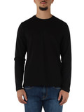 NERO | T-shirt manica lunga AMALFIML in cotone stretch