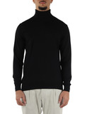 NERO | Maglia collo alto FLIRT in misto lana