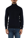 BLU SCURO | Maglia collo alto FLIRT in misto lana