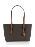 MARRONE | Borsa tote stampa logo QUINN Medium