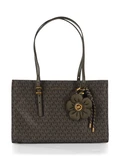 VERDE MILITARE | Borsa tote in tessuto stampa logo ZADIE Medium