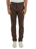 MARRONE | Pantalone in cotone stretch BENNI Hyperflex regular fit