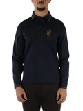 BLU SCURO | Polo manica lunga regular fit in cotone