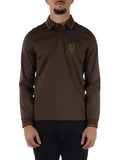 MARRONE | Polo manica lunga regular fit in cotone