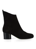 NERO | Stivaletti in suede BETTA 01 con tacco in legno