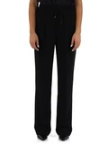 NERO | Pantalone in acetato con pinces