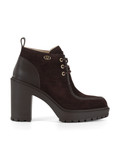MARRONE | Stivaletti stringati RUBY 10 in suede