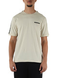 BEIGE | T-shirt in cotone stretch regular fit con patch logo