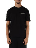 NERO | T-shirt in cotone stretch regular fit con patch logo