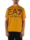 GIALLO SCURO | T-shirt in cotone pesante regular fit con stampa logo