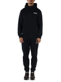 BLU SCURO | Tura sportiva slim fit in cotone felpato