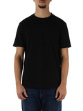 NERO | T-shirt regular fit in cotone con motivo logo flock