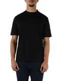 NERO | T-shirt in jersey fiammato di lana