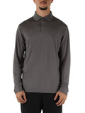 GRIGIO | Polo manica lunga in seta e modal stretch