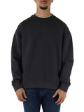GRIGIO SCURO | Felpa girocollo in double jersey di misto cotone