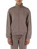 TORTORA | Felpa regular fit in misto modal con zip