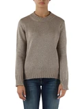 BEIGE | Maglia girocollo in misto lana merino