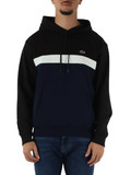 NERO | Felpa color block classic fit in cotone garzato