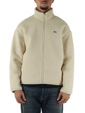 PANNA | Felpa con zip in pile sherpa con bordi in twill