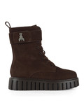 MARRONE | GIRL: Anfibi in pelle PPJ448