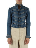 BLU | THE GIGI HADID EDIT: Giacca in denim con alamari