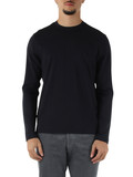 BLU SCURO | T-shirt Second Skin manica lunga in cotone Supima