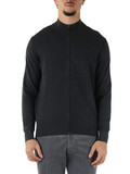 GRIGIO SCURO | Cardigan con zip Second Skin Viscose Cashmere