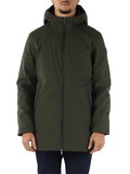 VERDE SCURO | Piumino tre quarti con cappuccio HERDO 3.0 Soft Shell